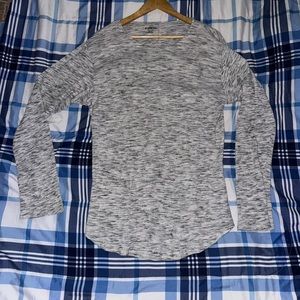 Gray Carbon Longsleeve Tee Sz M Loose Fit
